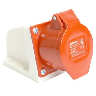 Розетка стационарная ST-115 16А 380В 3P+PE+N IP44, RST16-115-44, Stekker, 49435