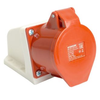 Розетка стационарная ST-125 32А 380В 3P+PE+N IP44, RST32-125-44, Stekker, 49437