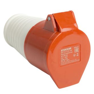 Розетка переносная ST-215 16А 380В 3P+PE+N IP44, RST16-215-44, Stekker, 49441