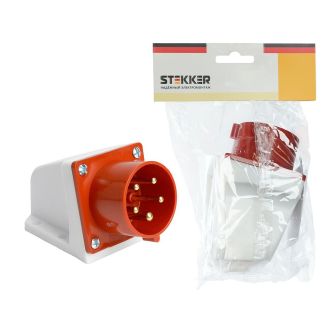 Вилка угловая ST-515 16А 380В 3P+PE+N IP44, PPG16-515-44, Stekker, 49447