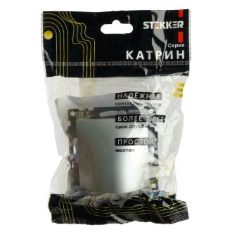 Кабельный вывод (механизм), STEKKER, серия Катрин, серебро, GLS00-7116-03, 49465