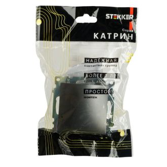 Кабельный вывод (механизм), STEKKER, серия Катрин, графит, GLS00-7116-06, 49469
