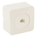 Розетка RJ-45 открытой установки, 1-местная, STEKKER, серия София, слоновая кость, MST00-20-04, 49482