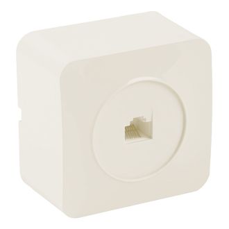 Розетка RJ-45 открытой установки, 1-местная, STEKKER, серия София, слоновая кость, MST00-20-04, 49482