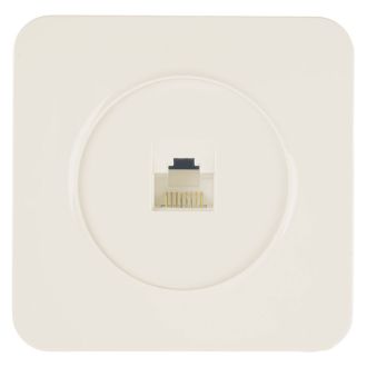 Розетка RJ-45 открытой установки, 1-местная, STEKKER, серия София, слоновая кость, MST00-20-04, 49482