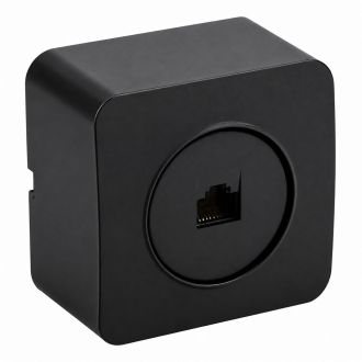 Розетка RJ-45 открытой установки, 1-местная, STEKKER, серия София, черный матовый, MST00-20-05, 49483