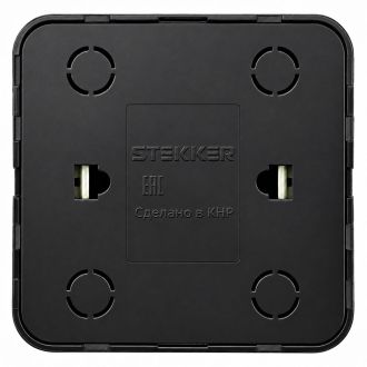 Розетка RJ-45 открытой установки, 1-местная, STEKKER, серия София, черный матовый, MST00-20-05, 49483