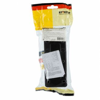 Розетка 3-местная с/з открытой установки, STEKKER, 250В, 16А, IP20, серия София, черный матовый, MST16-13-05, 49502