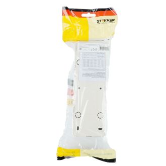 Розетка 4-местная с/з открытой установки, STEKKER, 250В, 16А, IP20, серия София, слоновая кость, MST16-14-04, 49505