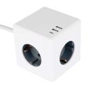Удлинитель 3-местный с/з, 3x1мм2, 1.5м, 250В, 16А, 2USB+1С, 5V 3,1А, серия Comfort, белый, STEKKER HM10-41-01, 49571 Удлинитель 3-местный с/з, 3x1мм2, 1.5м, 250В, 16А, 2USB+1С, 5V 3,1А, серия Comfort, белый, STEKKER HM10-41-01, 49571