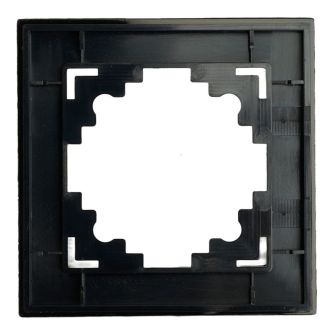 Рамка 1-местная, стекло, STEKKER GFR00-7001-05М, серия Катрин, черный матовый, 49600