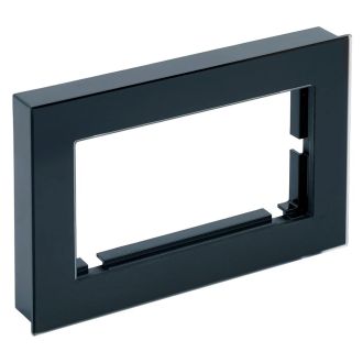 Рамка 2-местная (без перемычки), стекло, STEKKER, GFR00-7012-05М, серия Катрин, черный матовый, 49605