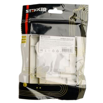 Рамка STEKKER, PFR00-7001-08 1-местная, пластик, серия Катрин, золото, 49606