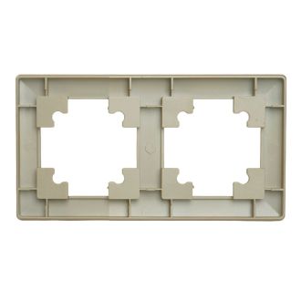 Рамка STEKKER, PFR00-7002-08 2-местная, пластик, серия Катрин, золото, 49607