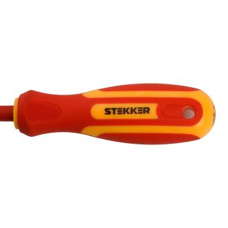 Отвертка крестовая диэлектрическая STEKKER Pz 1 х 80 мм, SDE-PZ1-80, 49617