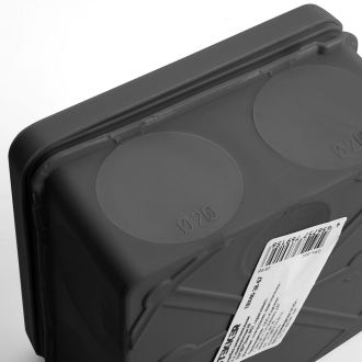 Коробка разветвительная 2х компонентная HF EBX40-48-67, 80*80*40мм, 8 вводов, IP67, черная (GE42435-05), STEKKER, 49655