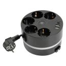 Удлинитель 5-местный с/з, 3x1мм2, 2.5м, 250В, 16А, 2USB+С 5V 3,1А, серия Comfort, черный, STEKKER HM10-51-01, 49656 Удлинитель 5-местный с/з, 3x1мм2, 2.5м, 250В, 16А, 2USB+С 5V 3,1А, серия Comfort, черный, STEKKER HM10-51-01, 49656