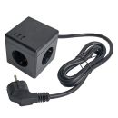 Удлинитель 3-местный с/з, 3x1мм2, 1.5м, 250В, 16А, 2USB+1С, 5V 3,1А, серия Comfort, черный, STEKKER HM10-41-01, 49657 Удлинитель 3-местный с/з, 3x1мм2, 1.5м, 250В, 16А, 2USB+1С, 5V 3,1А, серия Comfort, черный, STEKKER HM10-41-01, 49657