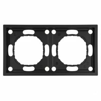 Рамка STEKKER, PFR00-5002-05 2-местная, серия Эмили, черный уголь, soft touch, 49859