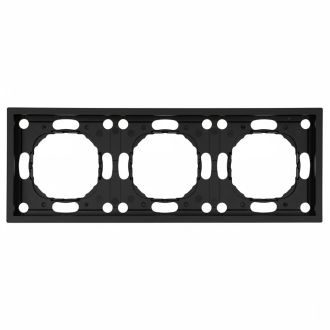 Рамка STEKKER, PFR00-5003-05 3-местная, серия Эмили, черный уголь, soft touch, 49860