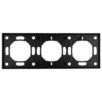 Рамка STEKKER, PFR00-5003-05 3-местная, серия Эмили, черный уголь, soft touch, 49860
