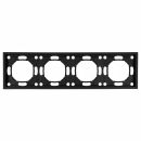 Рамка STEKKER, PFR00-5004-05 4-местная, серия Эмили, черный уголь, soft touch, 49861