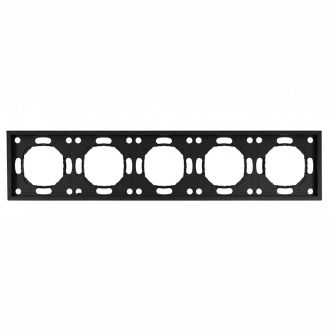 Рамка STEKKER, PFR00-5005-05 5-местная, серия Эмили, черный уголь, soft touch, 49862