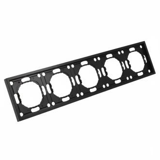Рамка STEKKER, PFR00-5005-05 5-местная, серия Эмили, черный уголь, soft touch, 49862