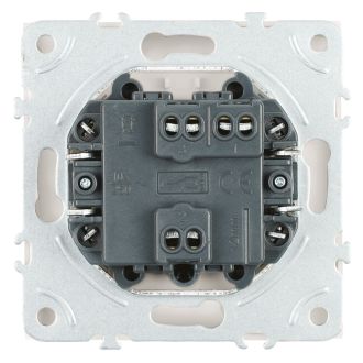 Переключатель 1-клавишный (механизм), STEKKER, 250В, 10A, серия Эмили, RSW10-5105-01, белый фарфор, soft touch, 49867