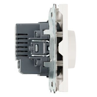 Выключатель диммирующий (механизм), STEKKER, 250В, 500W, серия Эмили, RSW10-5106-01, белый фарфор, soft touch, 49868