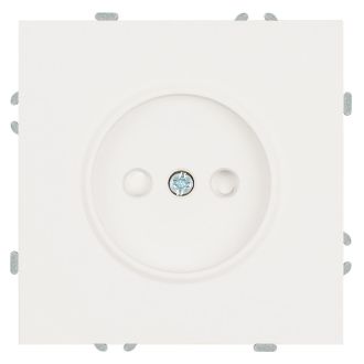Розетка 1-местная с защитной шторкой (механизм), STEKKER, б/з, 250В, 16А, серия Эмили, RST16-5109-01, белый фарфор, soft touch, 49876