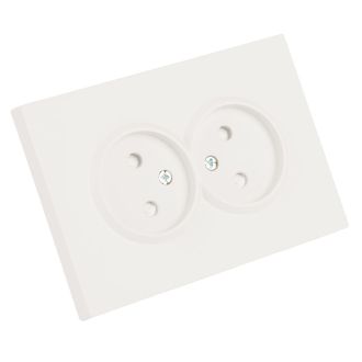 Розетка 2-местная с защитной шторкой, STEKKER, б/з, 250В, 16А, серия Эмили, RST16-5116-01, белый фарфор, soft touch, 49877