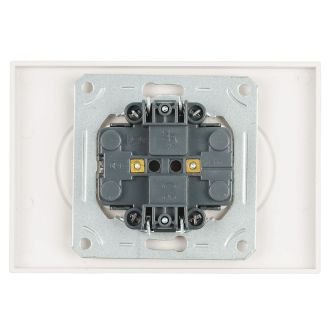 Розетка 2-местная с защитной шторкой, STEKKER, б/з, 250В, 16А, серия Эмили, RST16-5116-01, белый фарфор, soft touch, 49877