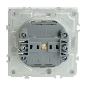 Розетка 1-местная с крышкой с защ. штор, STEKKER, б/з, IP42, 250В, 16А, серия Эмили, RST16-5113-01, белый фарфор, soft touch, 49878