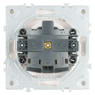 Розетка 1-местная с крышкой с защ. штор, STEKKER, с/з, IP42, 250В, 16А, серия Эмили, RST16-5112-01, белый фарфор, soft touch, 49881