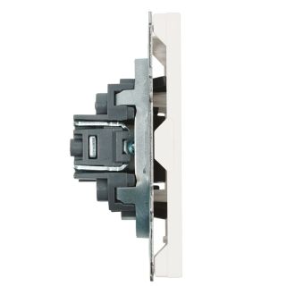 Заглушка (механизм), серия Эмили, белый фарфор, soft touch, RST00-5116-01, STEKKER, 49883