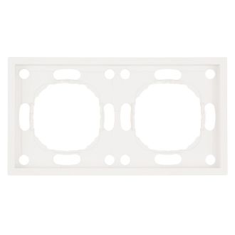 Рамка STEKKER, PFR00-5002-01 2-местная, серия Эмили, белый фарфор, soft touch, 49885