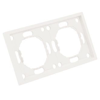 Рамка STEKKER, PFR00-5002-01 2-местная, серия Эмили, белый фарфор, soft touch, 49885