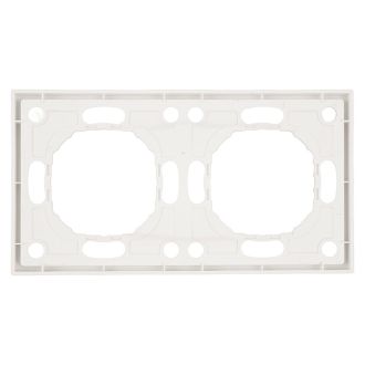 Рамка STEKKER, PFR00-5002-01 2-местная, серия Эмили, белый фарфор, soft touch, 49885