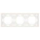 Рамка STEKKER, PFR00-5003-01 3-местная, серия Эмили, белый фарфор, soft touch, 49886
