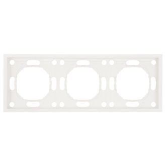 Рамка STEKKER, PFR00-5003-01 3-местная, серия Эмили, белый фарфор, soft touch, 49886