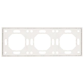 Рамка STEKKER, PFR00-5003-01 3-местная, серия Эмили, белый фарфор, soft touch, 49886