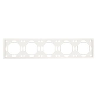 Рамка STEKKER, PFR00-5005-01 5-местная, серия Эмили, белый фарфор, soft touch, 49888