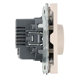 Выключатель диммирующий (механизм), STEKKER, 250В, 500W, серия Эмили, RSW10-5106-08, кашемир, soft touch, 49894