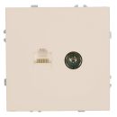Розетка TV + компьютерная RJ-45 (механизм), STEKKER, серия Эмили, RST00-5106-08, кашемир, soft touch, 49898