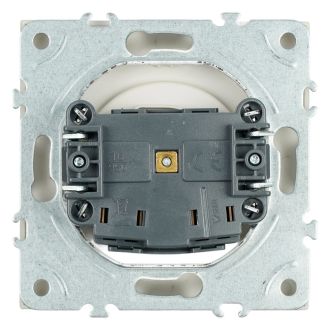 Розетка 1-местная с защитной шторкой (механизм), STEKKER, б/з, 250В, 16А, серия Эмили, RST16-5109-08, кашемир, soft touch, 49902