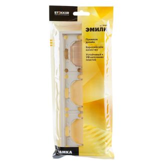 Рамка STEKKER, PFR00-5003-08 3-местная, серия Эмили, кашемир, soft touch, 49912