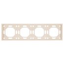 Рамка STEKKER, PFR00-5004-08 4-местная, серия Эмили, кашемир, soft touch, 49913