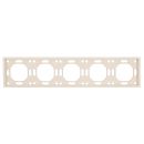 Рамка STEKKER, PFR00-5005-08 5-местная, серия Эмили, кашемир, soft touch, 49914