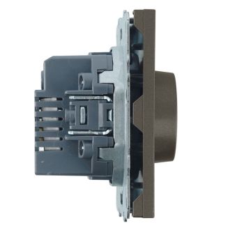 Выключатель диммирующий (механизм), STEKKER, 250В, 500W, серия Эмили, RSW10-5106-09, антрацит, soft touch, 49920